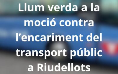 Riudellots aprova una moció contra l’encariment del transport públic 